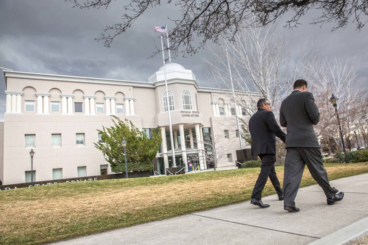 Nevada Legislative Building in Carson City. (Benjamin Hager/Las Vegas Review-Journal) @benjamin ...