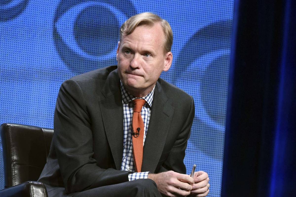 John Dickerson participates in the CBS News panel at the CBS Summer TCA Tour in Beverly Hills, ...