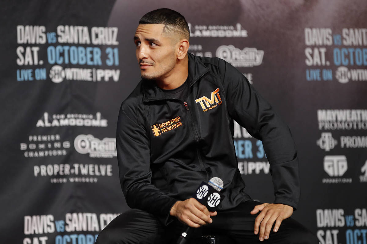 Super lightweight boxer and Las Vegas resident Juan Heraldez attends a press conference on Wedn ...