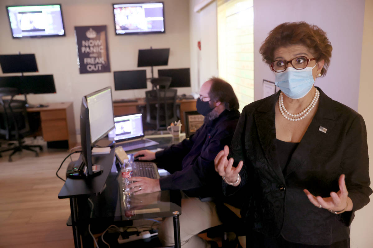 U.S. Small Business Administration (SBA) Administrator Jovita Carranza asks a question during a ...