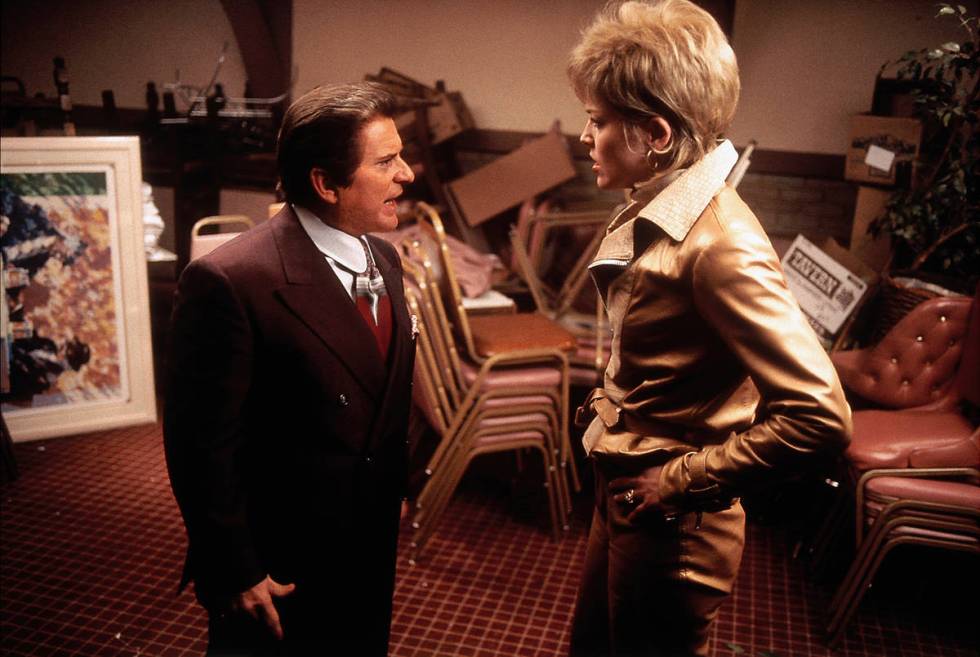 Nicky Santoro (Joe Pesci) and Ginger Rothstein (Sharon Stone) have a confrontation at The Leani ...