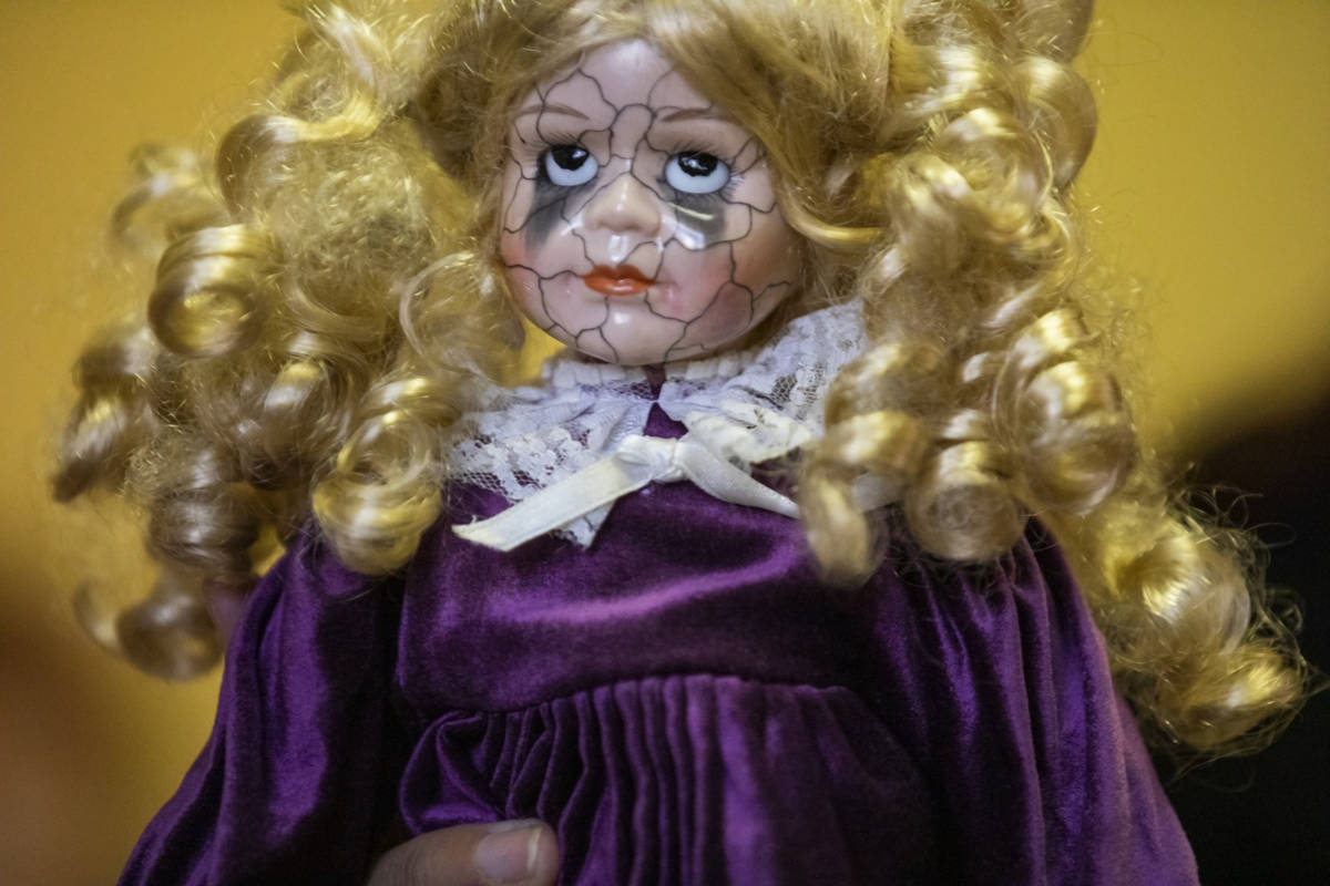 A doll that carries paranormal energy is seen in Staysha Randall's home on Thursday, Oct. 29, 2 ...
