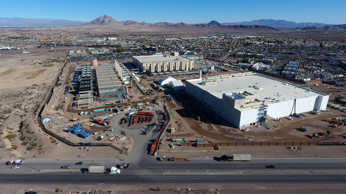 Aerial view of the Google Data Center under construction in Henderson on Tuesday, February 11, ...
