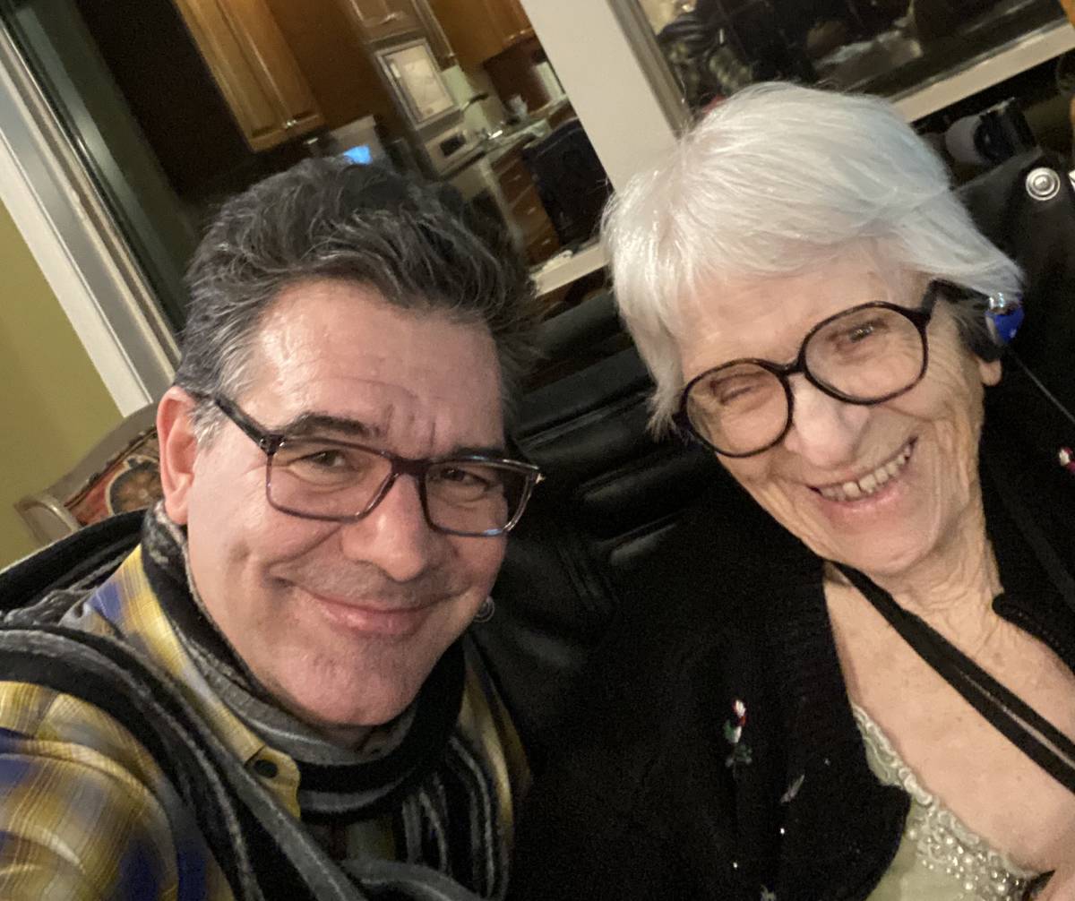 RJ columnist John Katsilometes is shown with his grandmother, Margaret Sanna, on Christmas Day ...