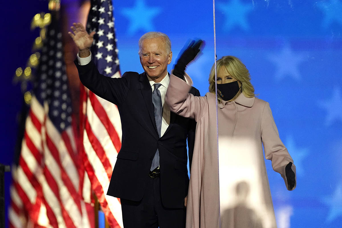 Democratic presidential candidate former Vice President Joe Biden arrives with his wife Jill Bi ...