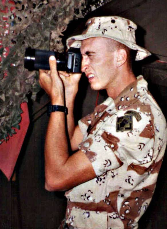 Sgt. Kirby Lee Vaughn in action during Operation Desert Shield in October of 1990 in Saudi Arab ...