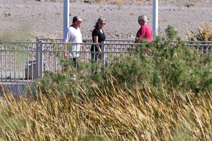 People walk at Cornerstone Park on Thursday, Nov. 5, 2020, in Henderson. (Bizuayehu Tesfaye/La ...