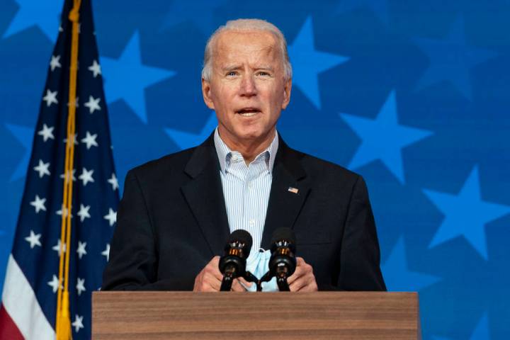 Democratic presidential candidate former Vice President Joe Biden speaks at the The Queen theat ...