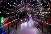 Maddox Macabenta, 7, and his sister Mila, 5, during the Ethel M Chocolates 27th Annual Holiday ...