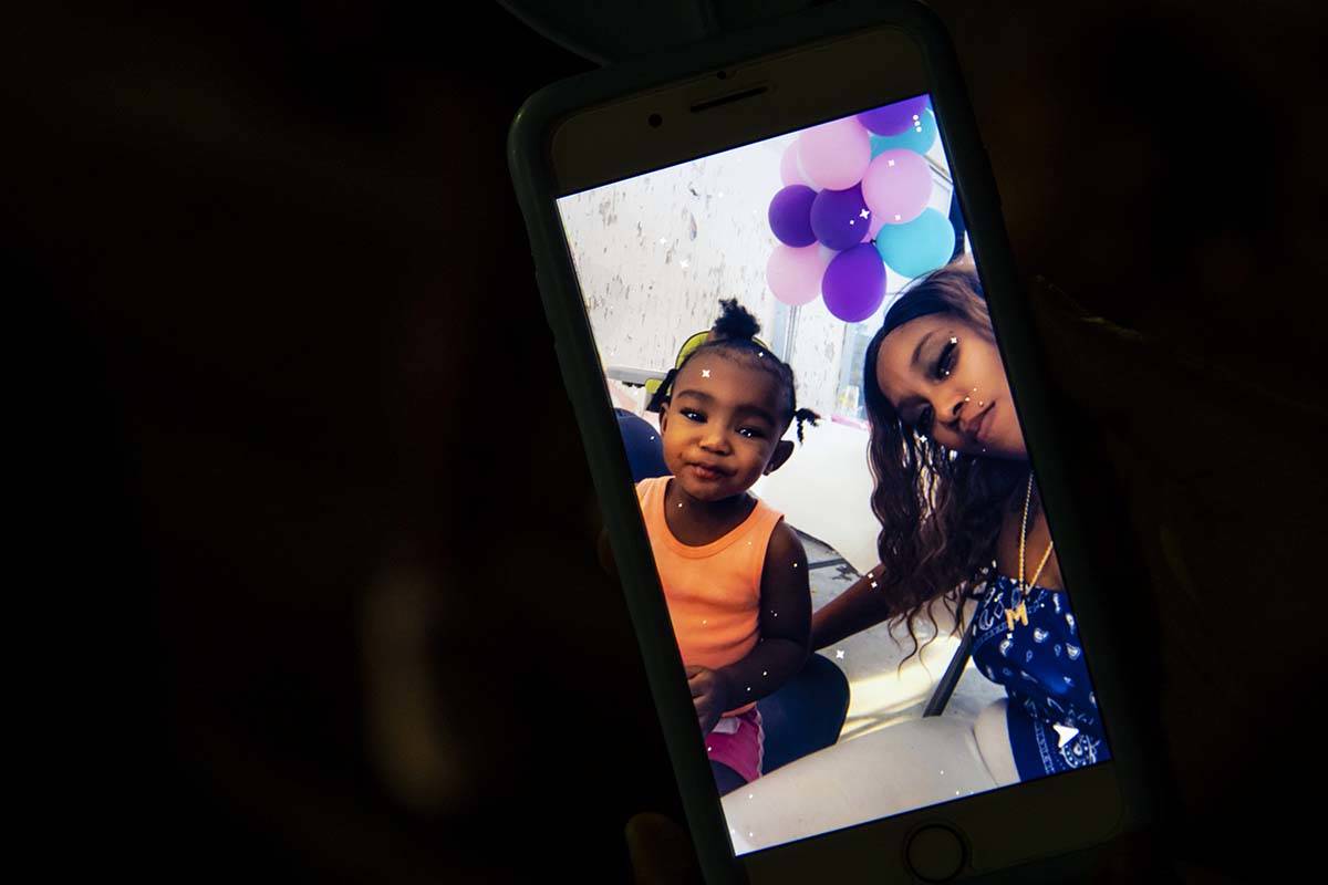 Mariah Coleman is seen in a picture with her daughter, 1-year-old Sayah Deal, in Las Vegas on T ...