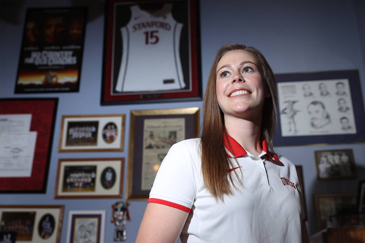 Lindy La Rocque, new head coach for UNLV women's basketball team, poses for a portrait at her f ...