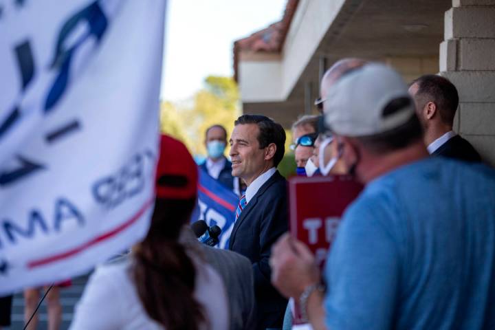 Adam Laxalt, former attorney general of Nevada, announces a new elections lawsuit against Clark ...