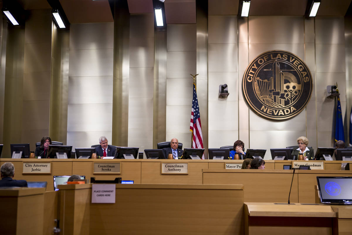City council members. (Las Vegas Review-Journal file photo)