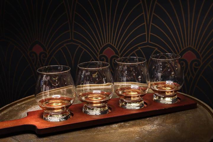 Whiskey flight at The Underground at the Mob Museum. (Mob Museum)