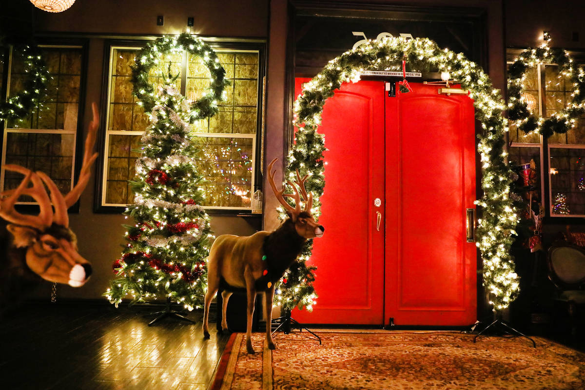 Decorations on display at Commonwealth in Downtown Las Vegas, Wednesday, Nov. 25, 2020. Corner ...