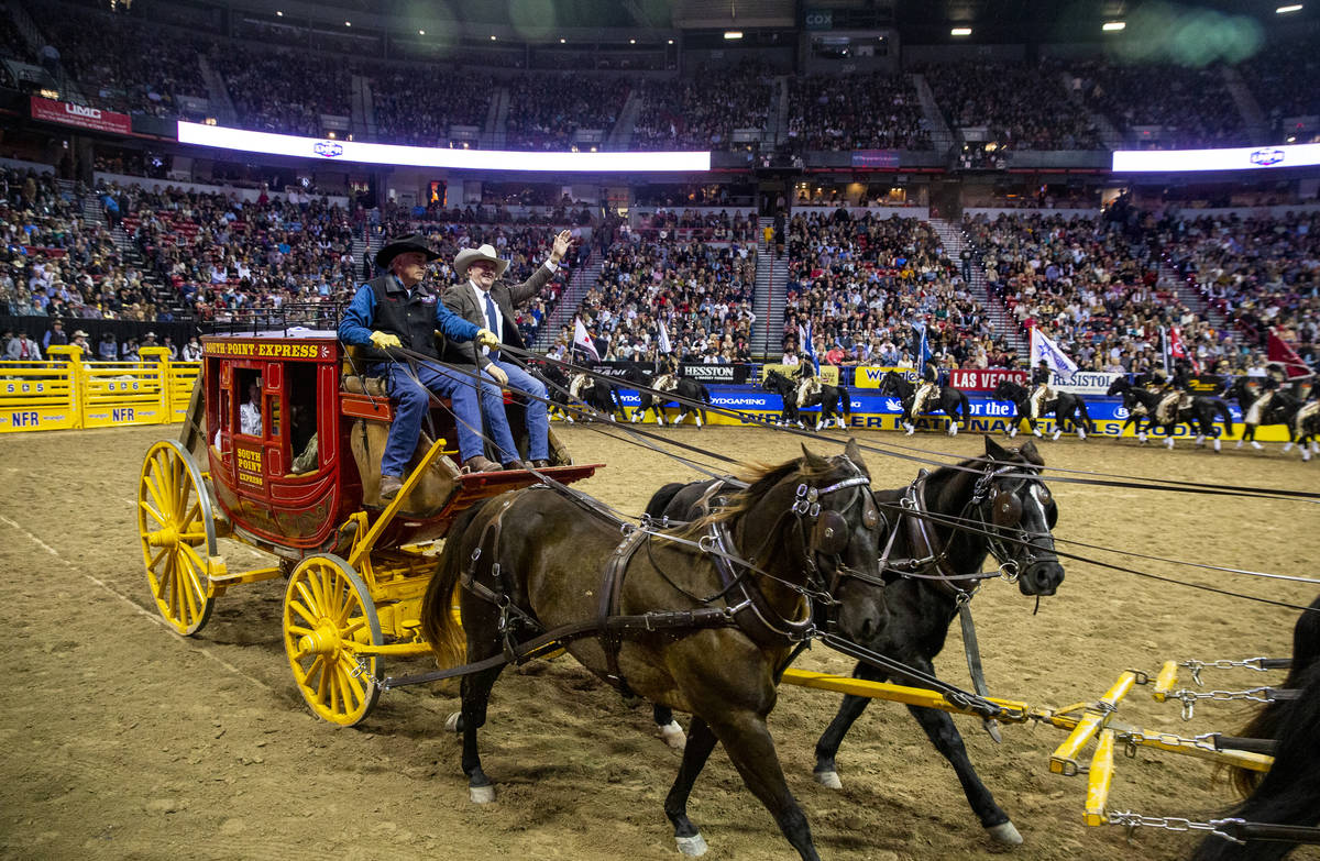 The South Point Express in the arena during the tenth go round of the Wrangler National Finals ...