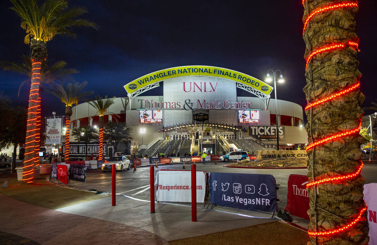 The Wrangler National Finals Rodeo at the Thomas & Mack Center on Saturday, Dec. 14, 2019, ...