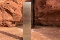 A metal monolith planted in a remote southeast Utah canyon was discovered recently by a Utah De ...