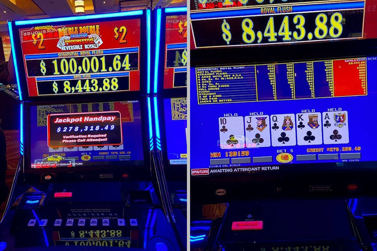 A Red Rock Resort guest hit a sequential royal flush for a $278,318 jackpot on Monday, Nov. 30, ...
