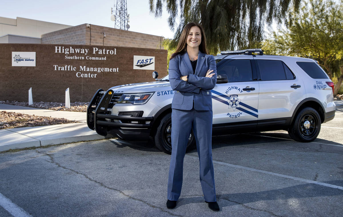 Newly appointed Nevada Highway Col. Anne Carpenter at the agency's Southern Command Traffic Man ...