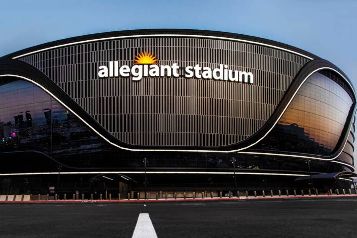 Allegiant Stadium on Wednesday, Aug. 26, 2020, in Las Vegas. (Benjamin Hager/Las Vegas Review-J ...