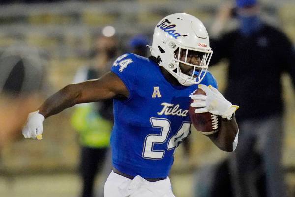 Tulsa running back Corey Taylor II (24) carries during an NCAA college football game against Tu ...