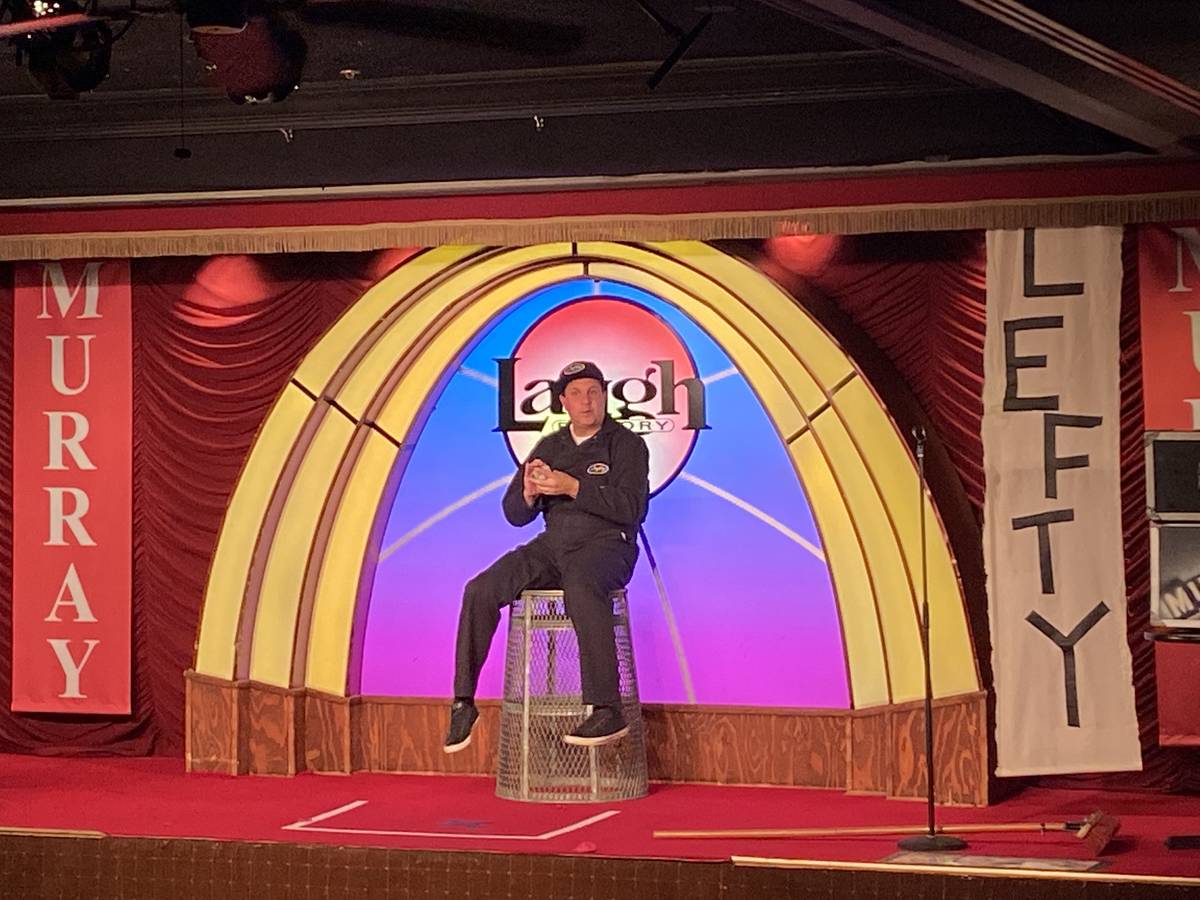 Doug "Lefty" Leferovich is shown onstage at Laugh Factory at the Tropicana on Friday, Dec. 27, ...