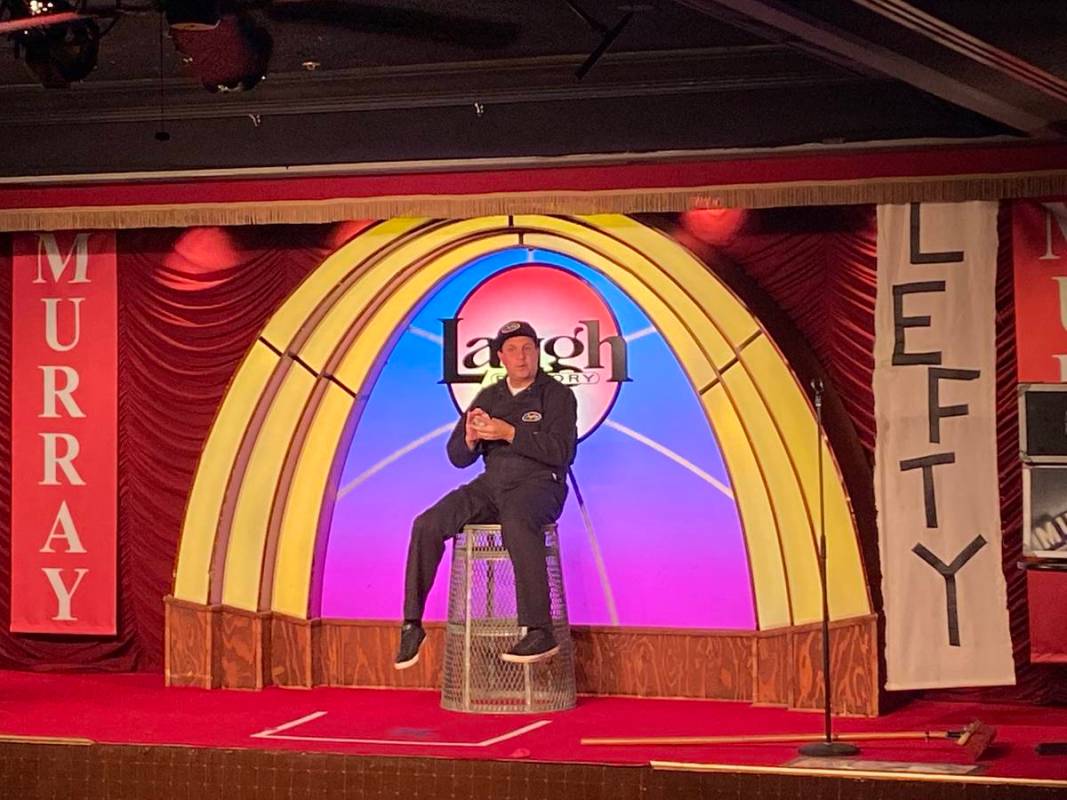 Doug "Lefty" Leferovich is shown onstage at Laugh Factory at the Tropicana on Friday, Dec. 27, ...