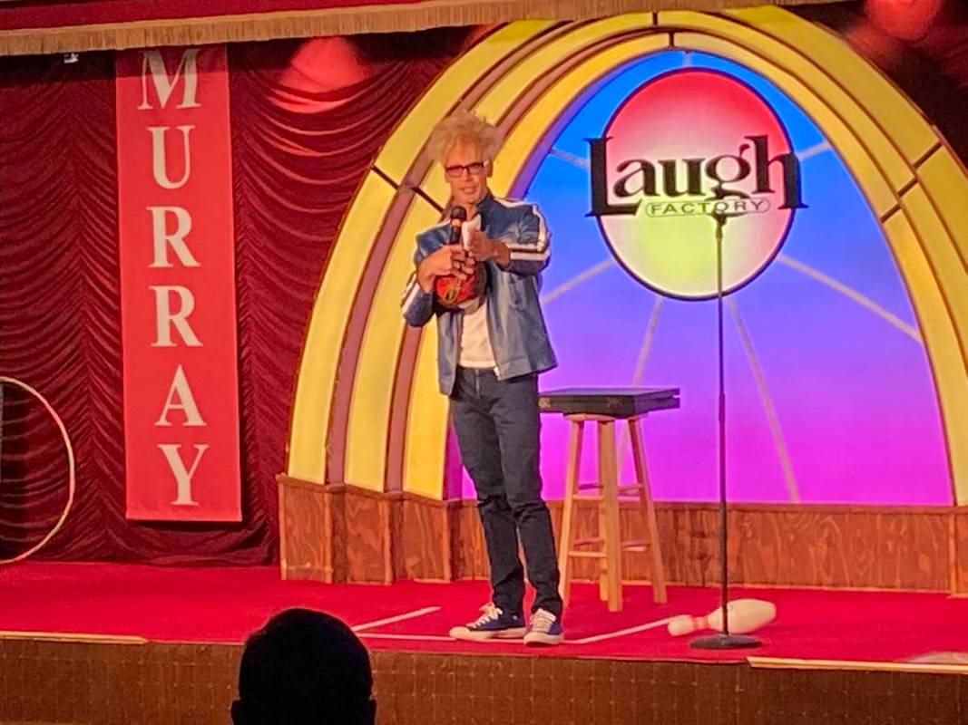 Murray Sawchuck is shown onstage at Laugh Factory at the Tropicana on Friday, Dec. 27, 2020. (J ...