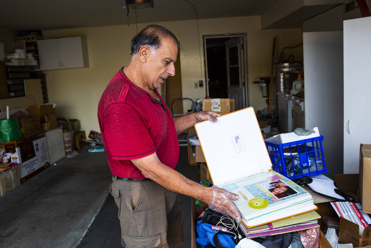 Yehuda Sharon, a witness in the high profile Margaret Rudin murder case, shows stolen items wit ...