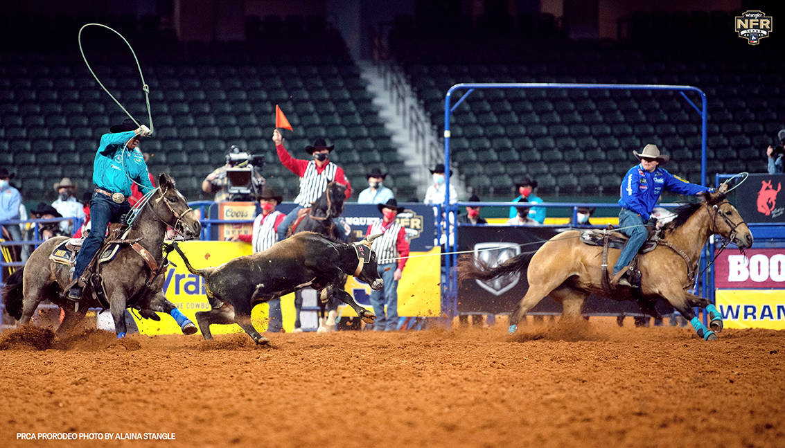 Cody Snow and Junior Nogueira perform on Tuesday, Dec. 8, 2020 on Day 6 of the Nationals Finals ...