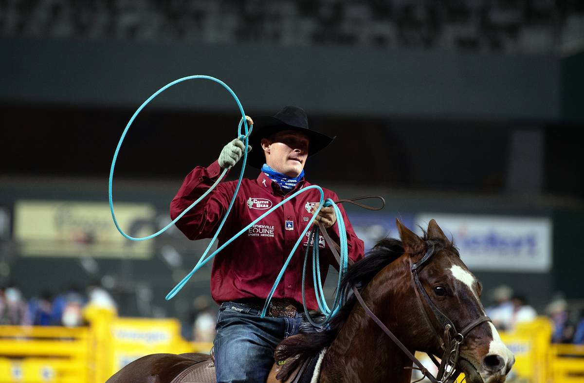 Logan Medlin of Tatum, New Mexico, performs on Wednesday, Dec. 9, 2020, on Day 7 of the Nationa ...
