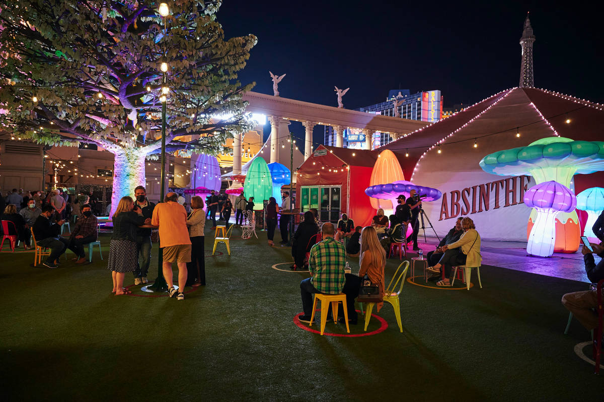 Green Fairy Garden is shown during the return of "Absinthe" at Caesars Palace on Wednesday, Oct ...