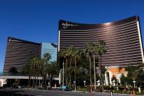 Encore and Wynn on the Las Vegas Strip on May 26, 2020. (Chris Day/Las Vegas Review-Journal)