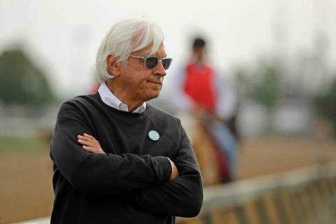 Trainer Bob Baffert is shown in this May 1, 2019, photo. (AP Photo/Charlie Riedel)