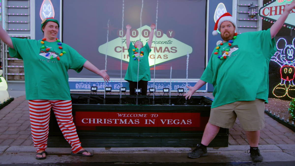 The Doody family transformed their home into the Las Vegas Strip in a holiday light display tha ...