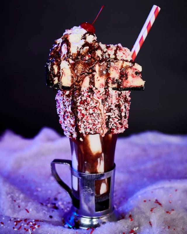 Black Tap's chocolate peppermint shake. (Black Tap)