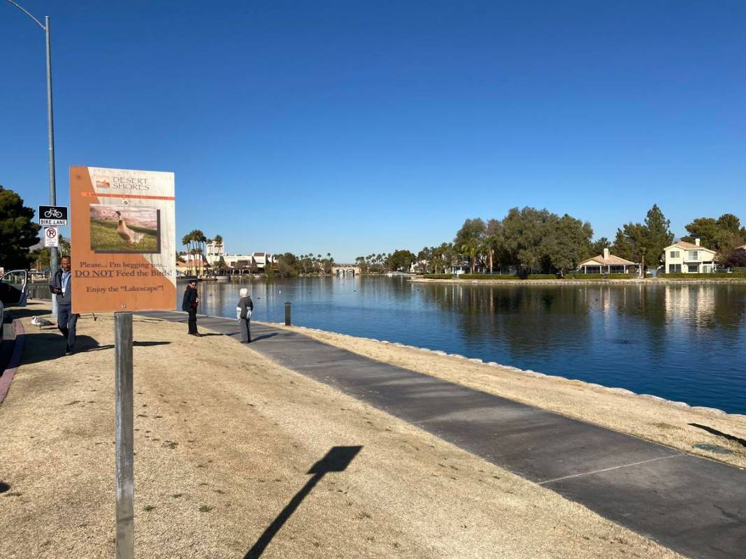 Lake Jacqueline is seen where a woman's body was found floating at Regatta and Mariner drives, ...