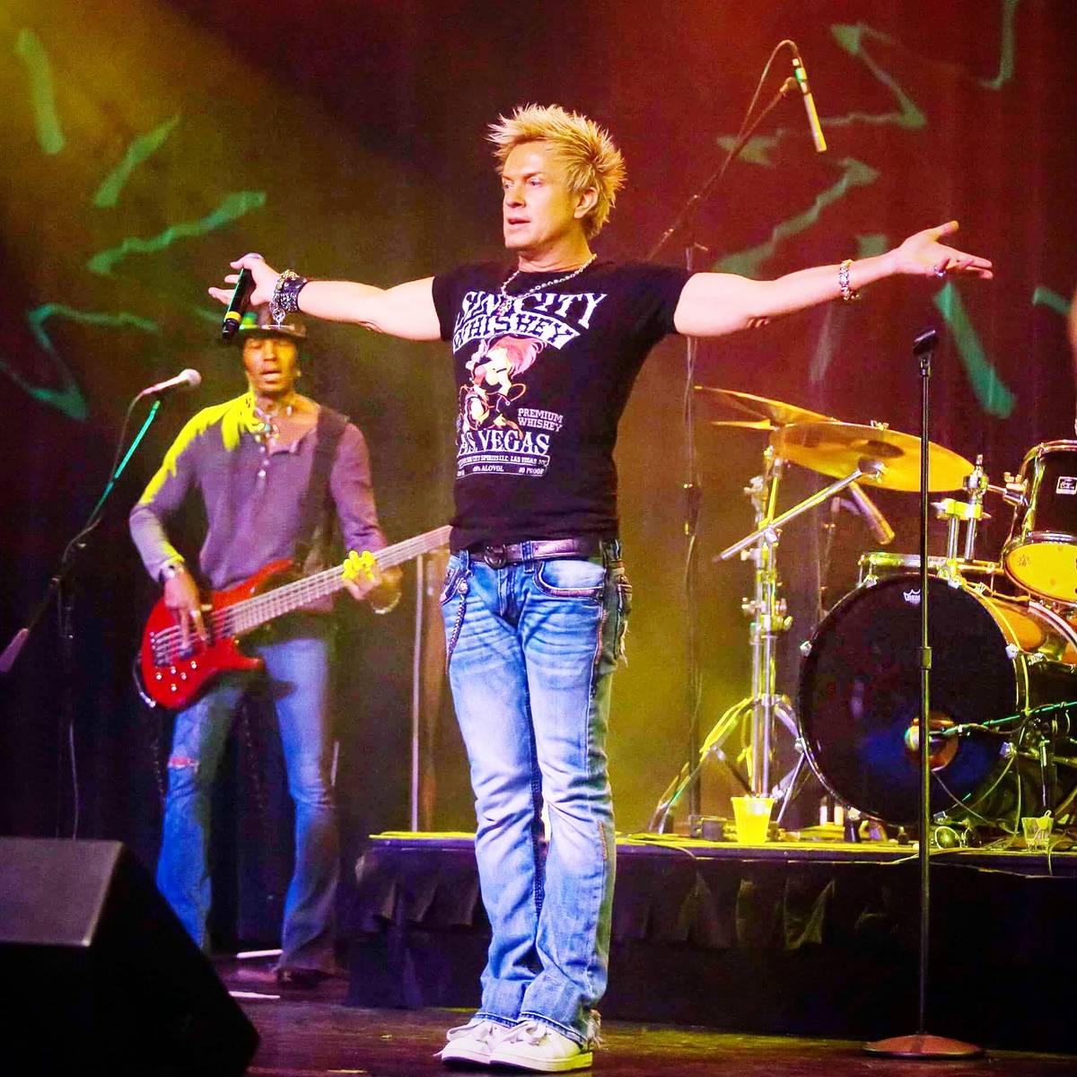 Chris Phillips of Zowie Bowie with band performing in Las Vegas. (Chris Phillips)