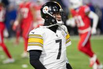 Pittsburgh Steelers quarterback Ben Roethlisberger (7) walks off the field during an NFL footba ...