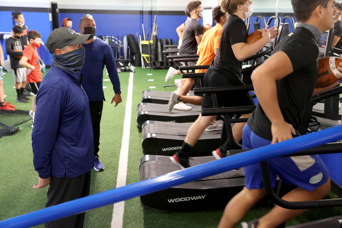 Vinny Passas during quarterback camp at Game Changers Sports in Las Vegas Thursday, Dec. 24, 20 ...