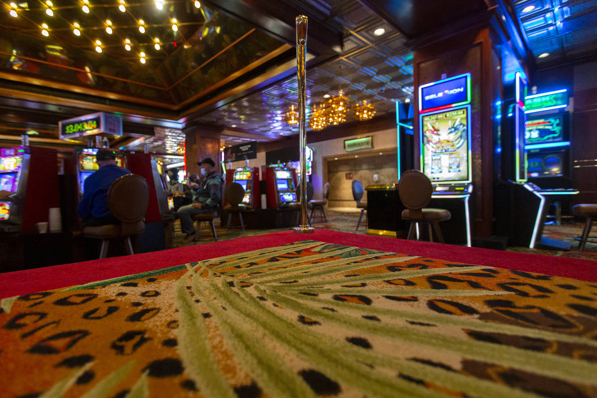 The new El Cortez carpet is aesthetically in sync with the old, a bright, bold, flower-strewn b ...