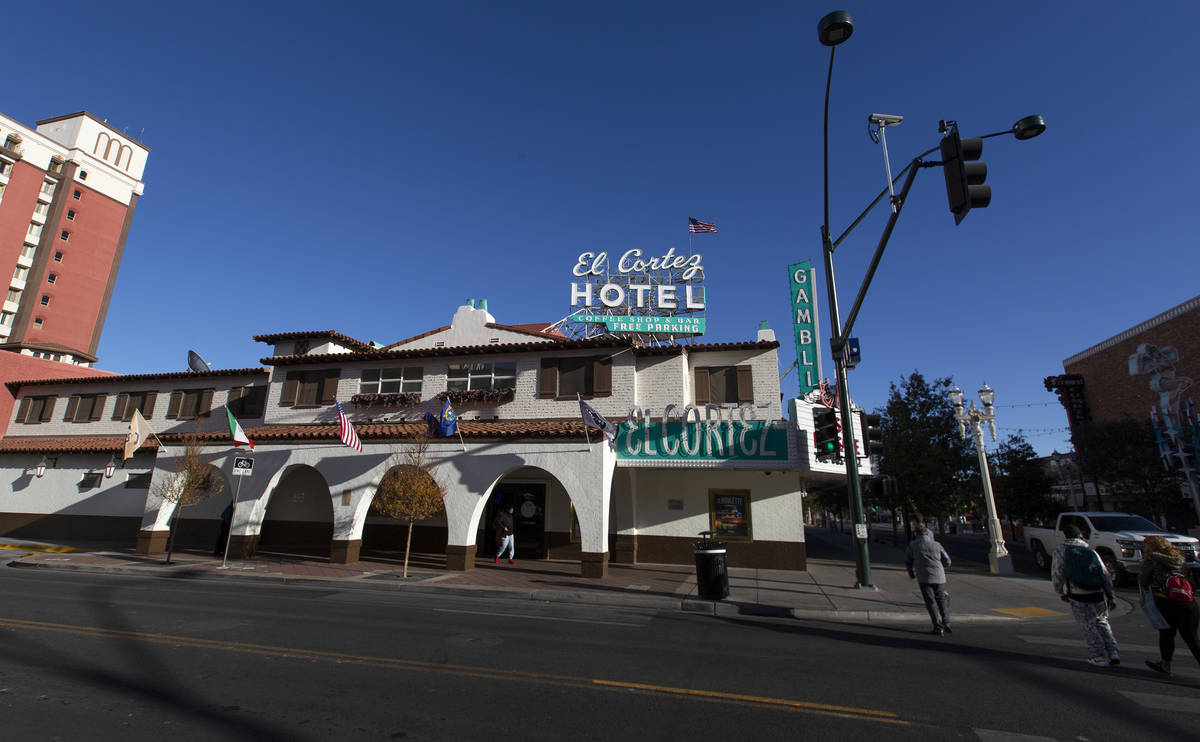 The El Cortez hotel and casino is selling off old carpet squares on Jan. 1. (Ellen Schmidt/Las ...