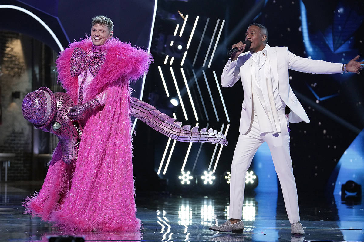 Nick Carter, left, and host Nick Cannon in the special two-hour "The Road To the Finals -The La ...