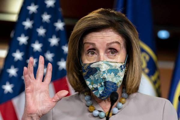 House Speaker Nancy Pelosi of Calif., speaks during a news conference at the Capitol, Thursday, ...