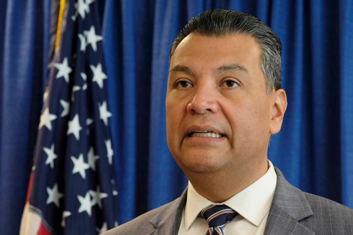 FILE - In this Nov. 2, 2018, file photo, California Secretary of State Alex Padilla speaks in S ...