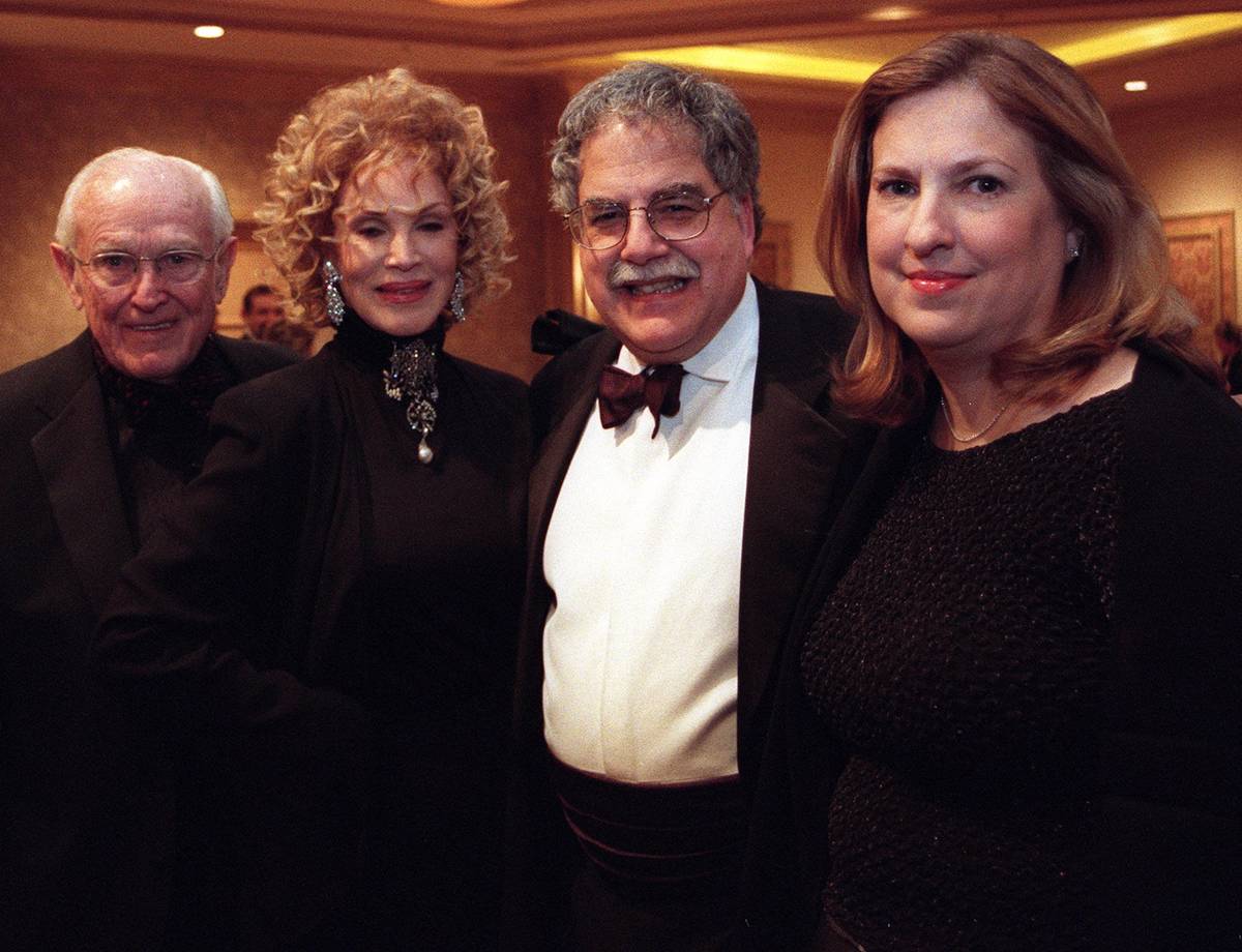 Jackie Gaughan, left, Phyllis McGuire, Jeff Zucker and Carol Zucker attend the Man of The Year ...