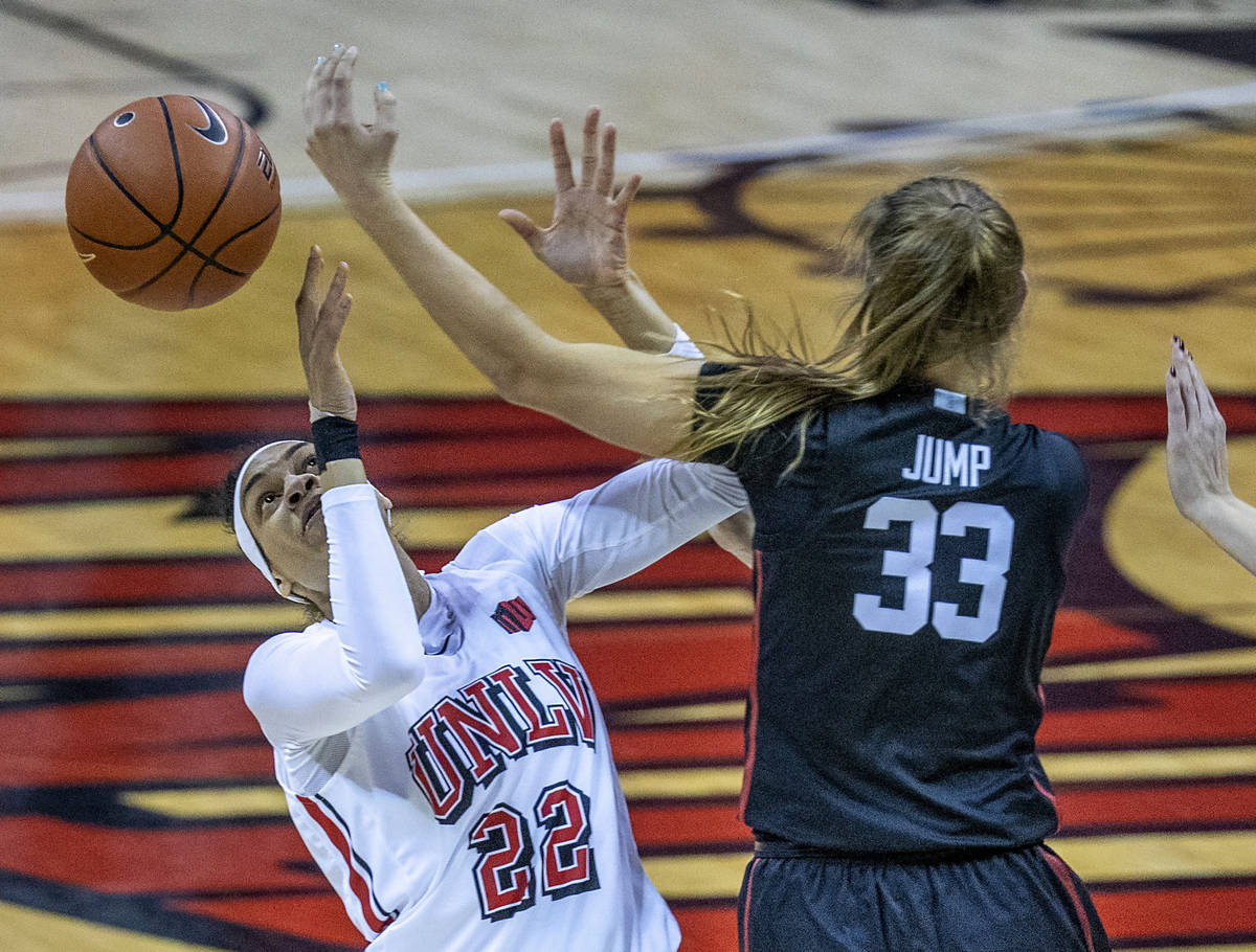 UNLV forward Tianna Carter (22), shown last month, had one of the Lady Rebels' six steals Satur ...