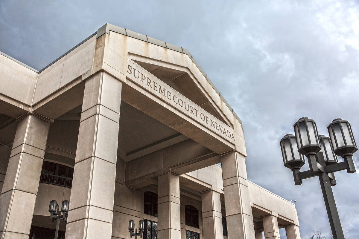 The exterior of the Supreme Court of Nevada in Carson City is seen in this Feb. 9, 2017, file p ...