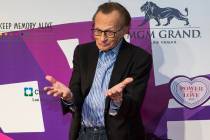 Larry King is seen on the red carpet before Keep Memory Alive's 21st annual Power of Love gala ...
